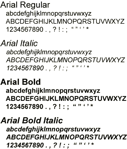 typesetting fonts